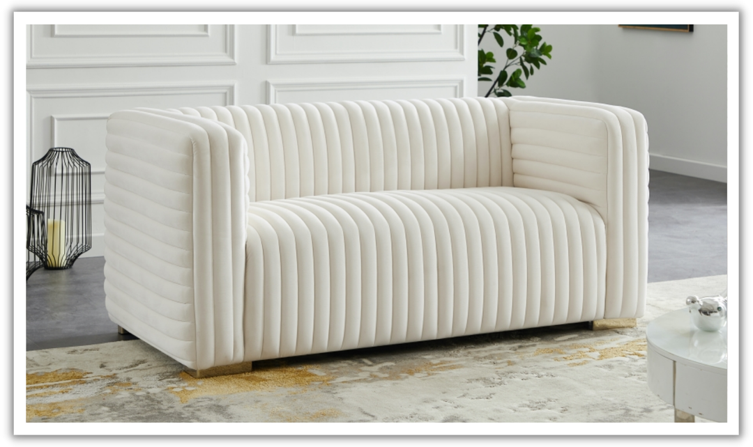 Meridian Furniture Ravish Velvet Upholstered Loveseats