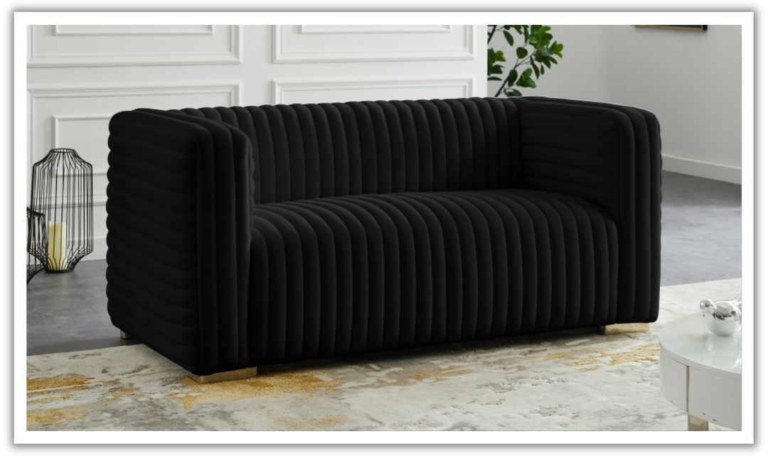 Meridian Furniture Ravish Velvet Upholstered Loveseats