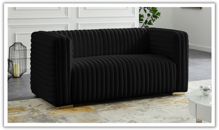 Meridian Furniture Ravish Velvet Upholstered Loveseats