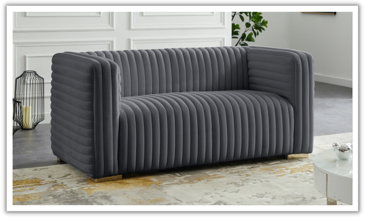 Meridian Furniture Ravish Velvet Upholstered Loveseats