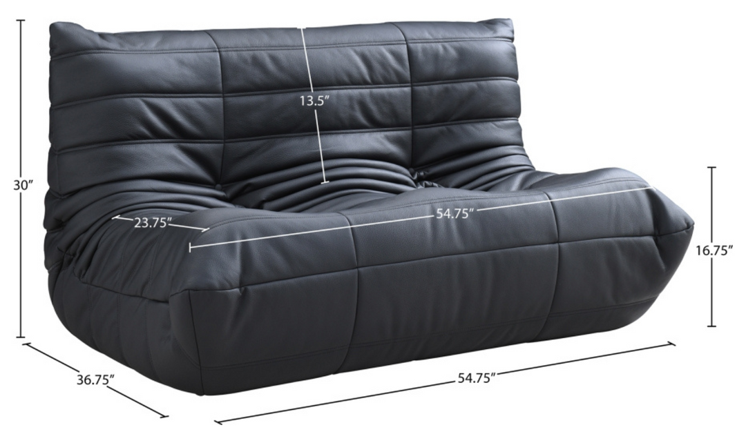 Meridian Furniture Relax Vegan Leather Armless Loveseat