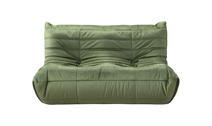 Meridian Furniture Relax Velvet Fabric Armless Loveseat Sofa