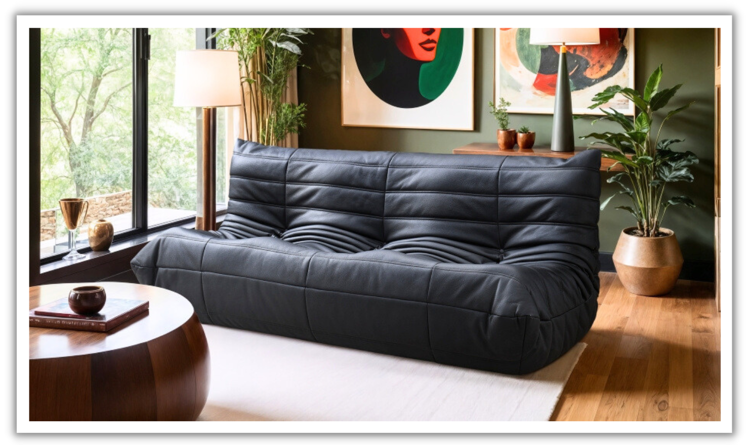Buy Meridian Furniture Relax Vegan Leather 3-Seater Armless Sofa