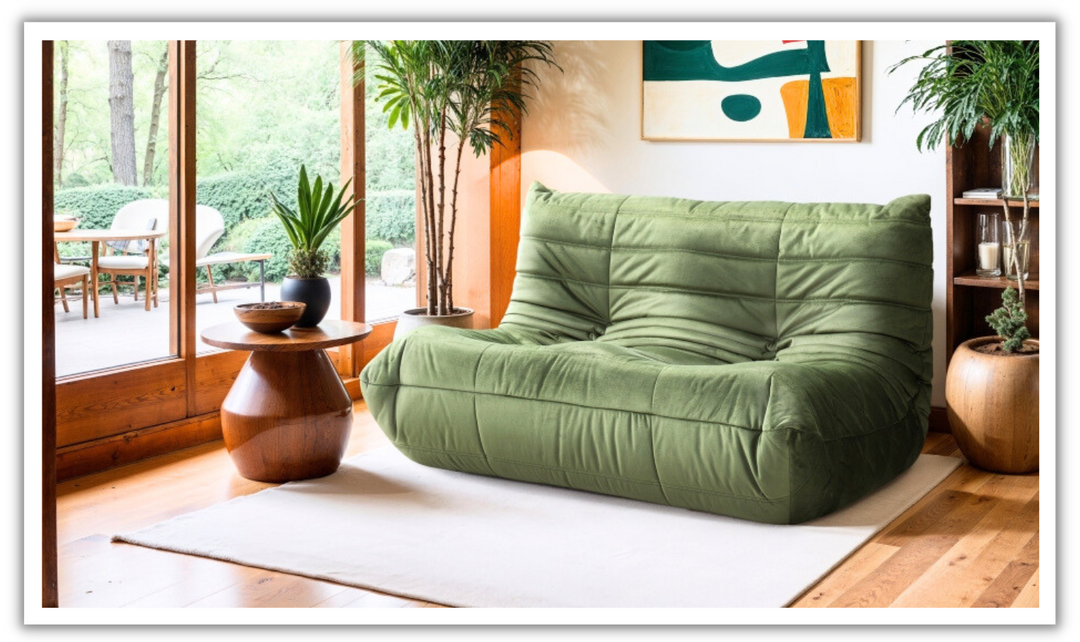 Meridian Furniture Relax Velvet Fabric Armless Loveseat Sofa
