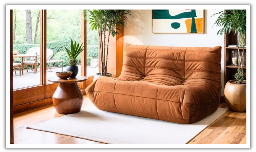 Meridian Furniture Relax Velvet Fabric Armless Loveseat Sofa