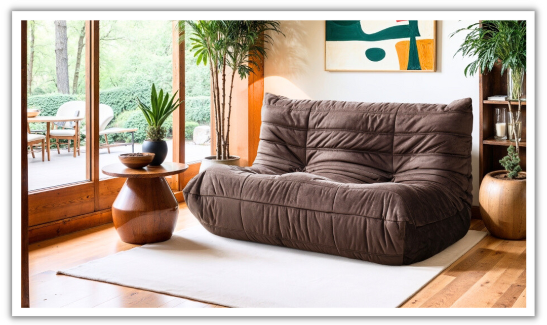 Meridian Furniture Relax Velvet Fabric Armless Loveseat Sofa