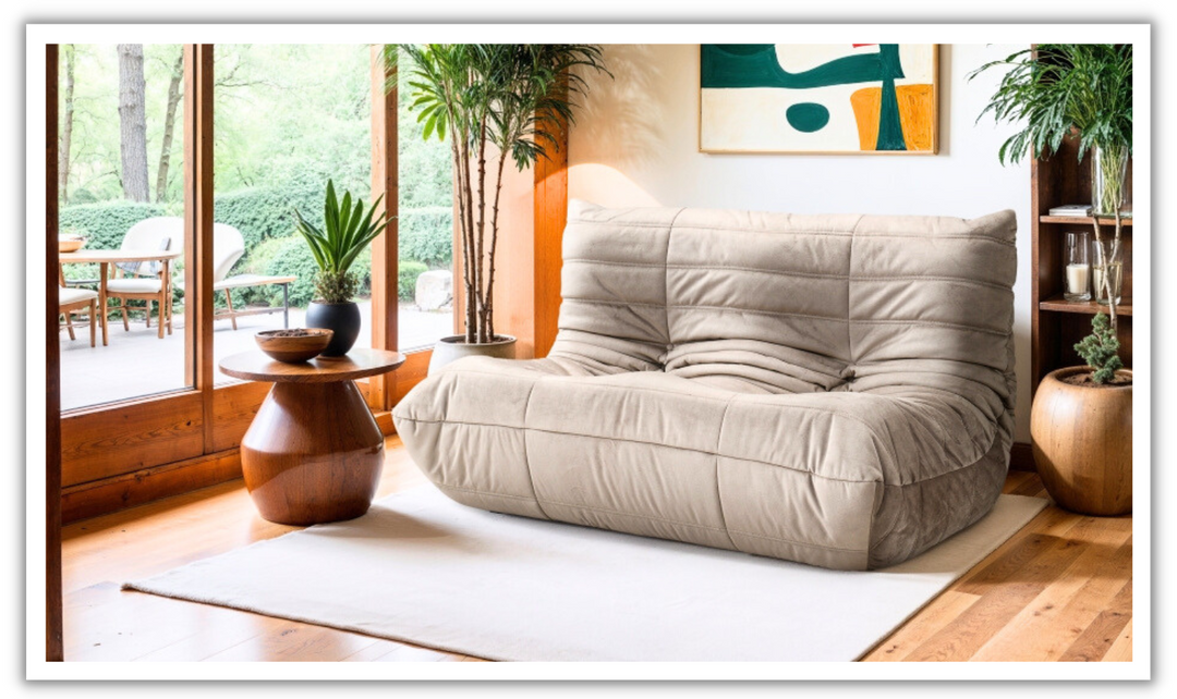Meridian Furniture Relax Velvet Fabric Armless Loveseat Sofa