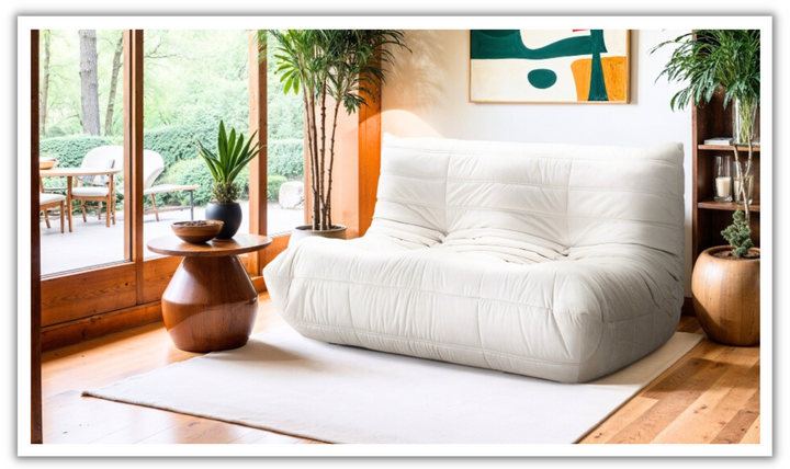 Meridian Furniture Relax Velvet Fabric Armless Loveseat Sofa