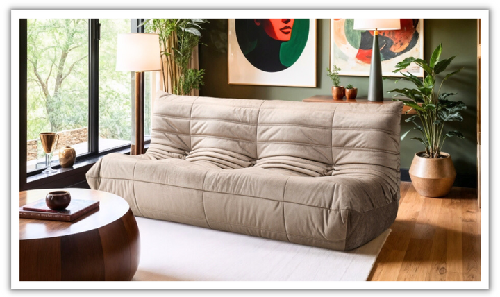 Meridian Furniture Relax Velvet Fabric Upholstered Sofa-jennifer furniture