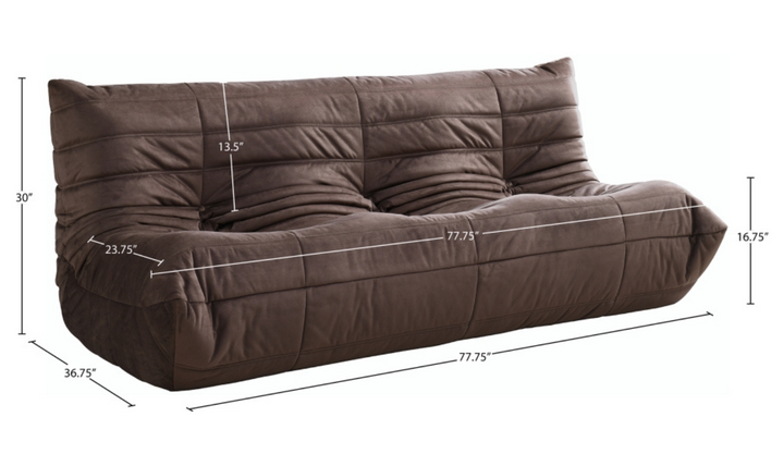 Meridian Furniture Relax Velvet Fabric Upholstered Sofa