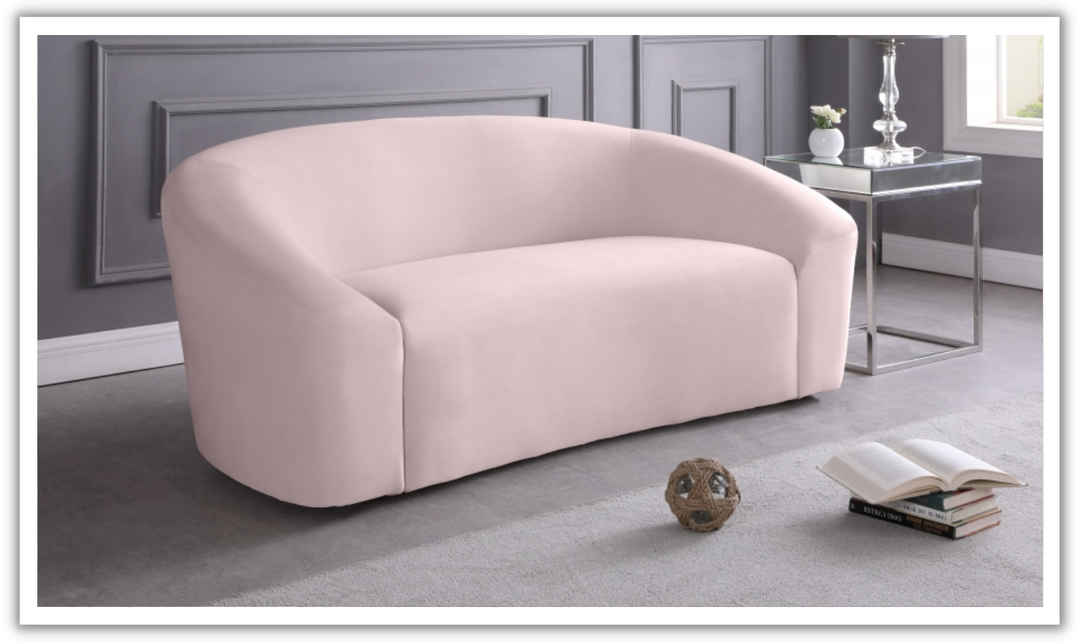 Meridian Furniture Riley 2-Seater Velvet Fabric Loveseat