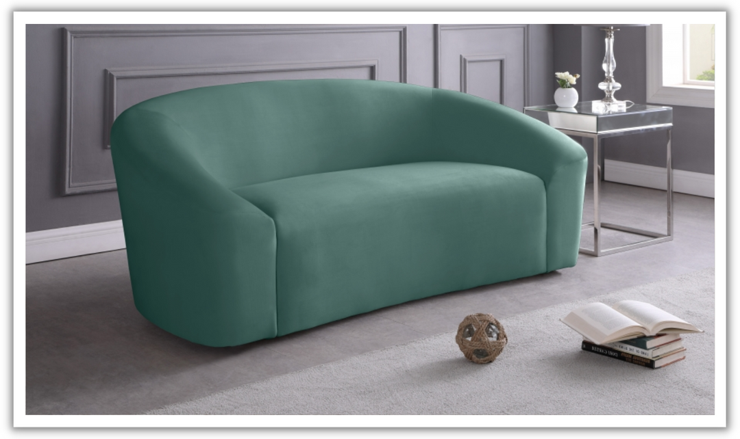 Meridian Furniture Riley 2-Seater Velvet Fabric Loveseat