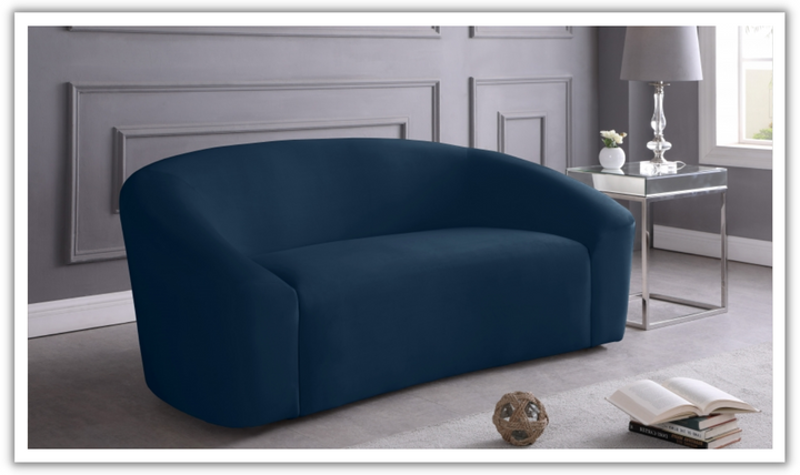 Meridian Furniture Riley 2-Seater Velvet Fabric Loveseat