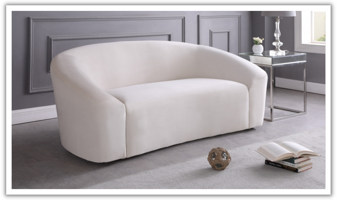 Meridian Furniture Riley 2-Seater Velvet Fabric Loveseat
