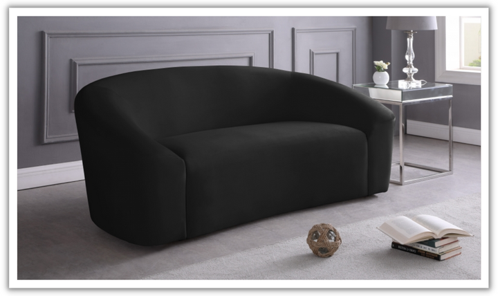 Meridian Furniture Riley 2-Seater Velvet Fabric Loveseat