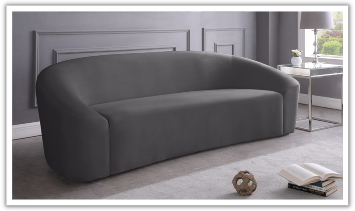 Meridian Furniture Riley 3-Seater Velvet Fabric Sofa