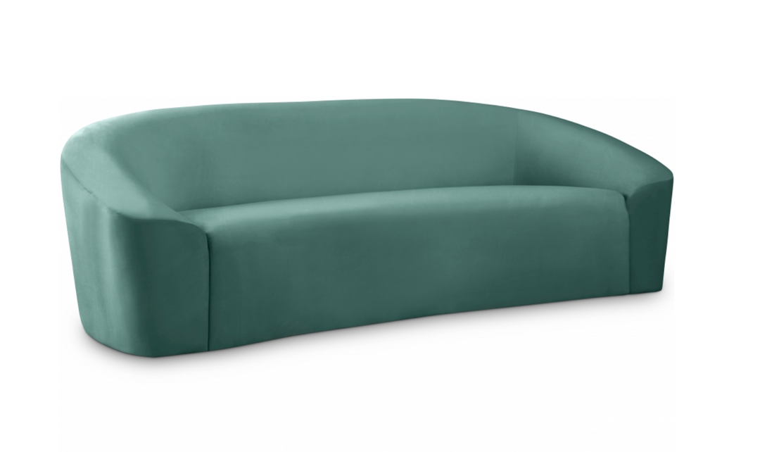 Meridian Furniture Riley 3-Seater Velvet Fabric Upholstered Sofa - Jennifer Furniture