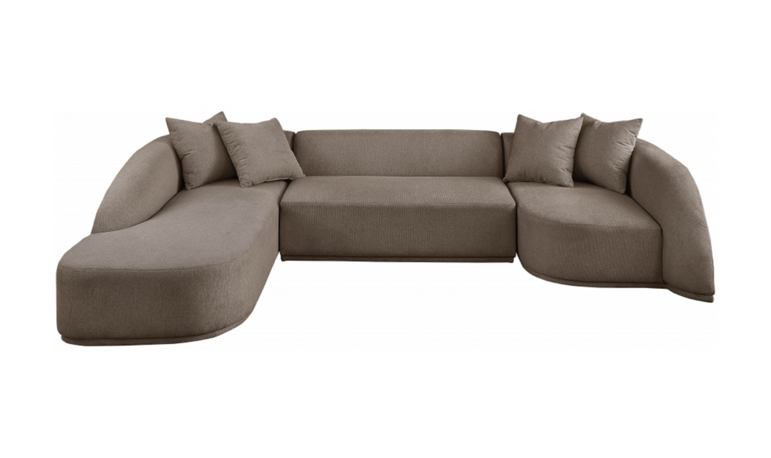 Meridian Furniture Rita Fabric Upholstered 3pc. Sectional Sofa