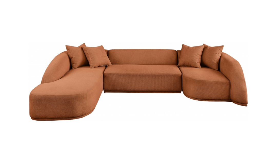 Meridian Furniture Rita Fabric Upholstered 3pc. Sectional Sofa