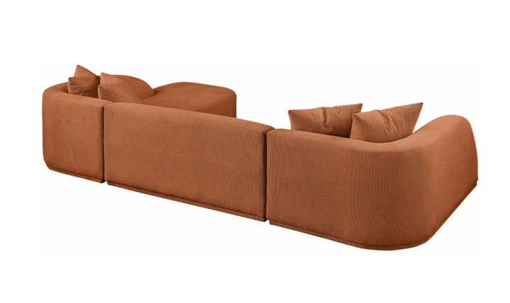 Meridian Furniture Rita Fabric Upholstered 3pc. Sectional Sofa