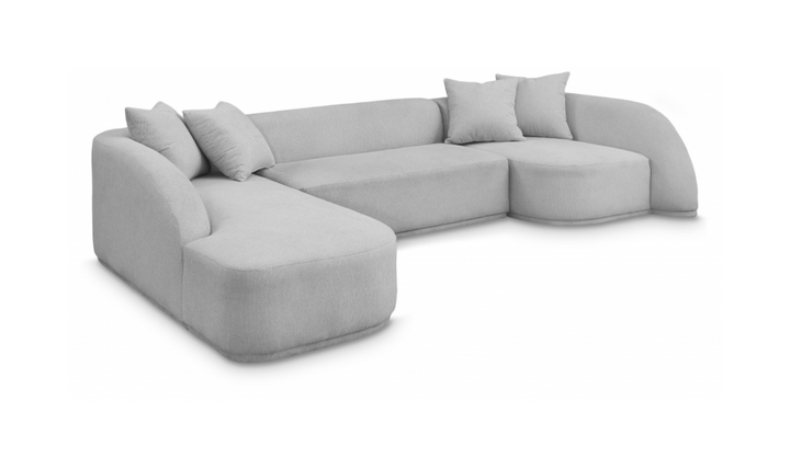 Meridian Furniture Rita Fabric Upholstered 3pc. Sectional Sofa