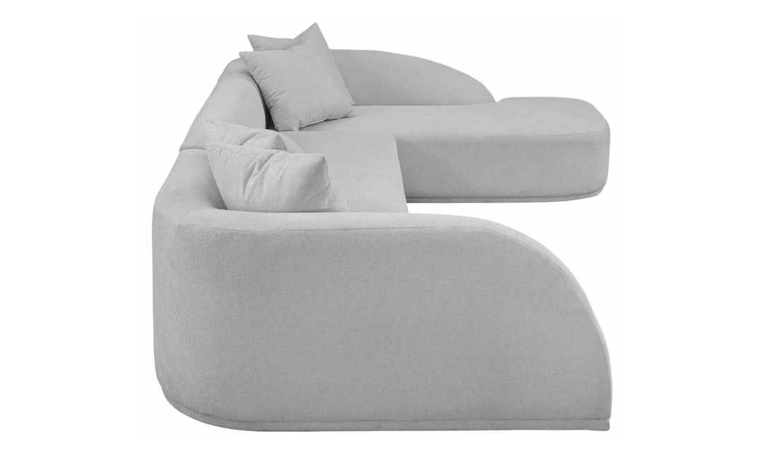 Meridian Furniture Rita Fabric Upholstered 3pc. Sectional Sofa