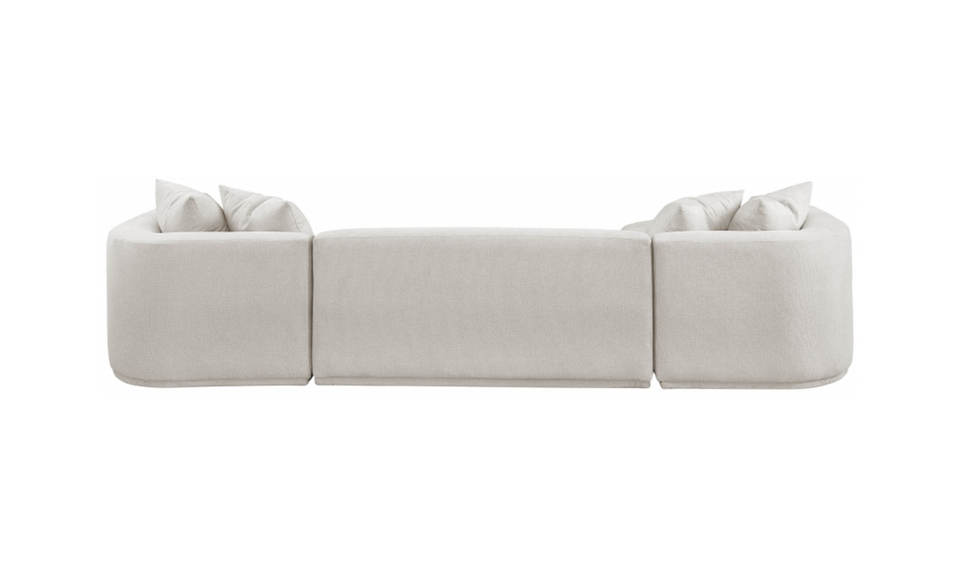 Meridian Furniture Rita Fabric Upholstered 3pc. Sectional Sofa
