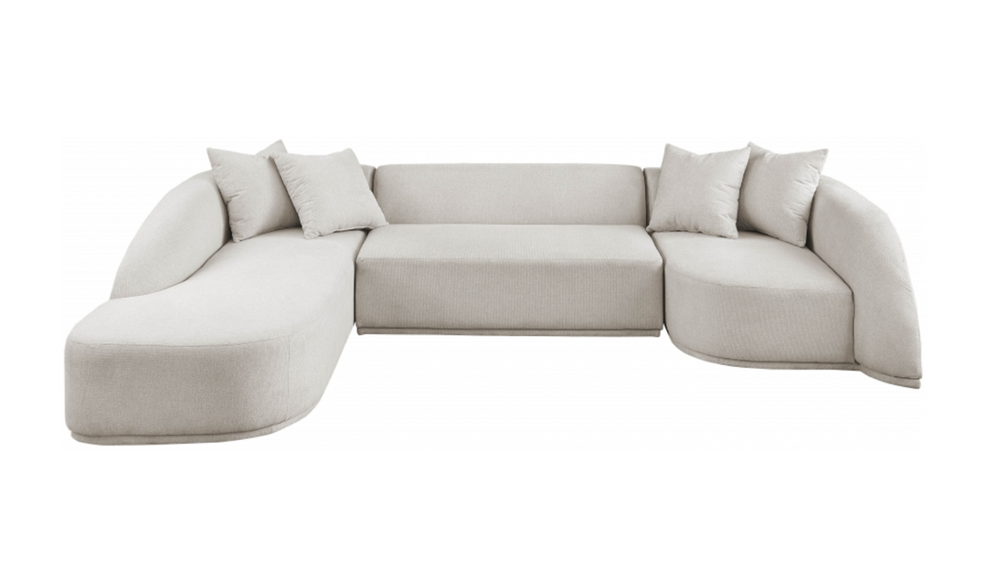 Meridian Furniture Rita Fabric Upholstered 3pc. Sectional Sofa