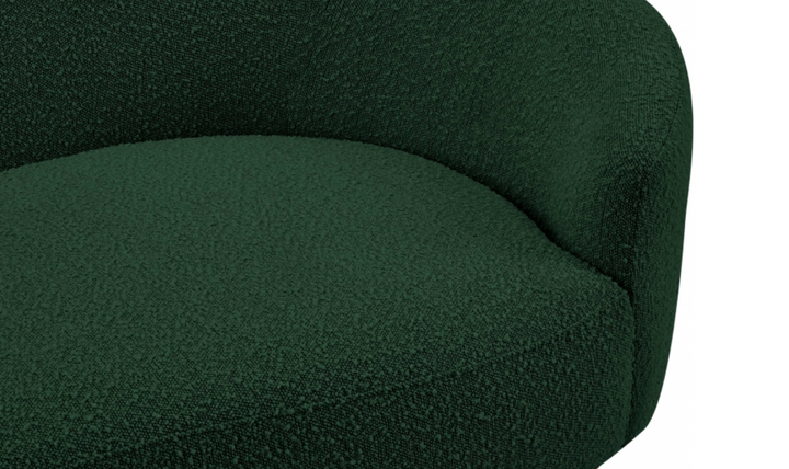 Meridian Furniture Ritz Boucle Fabric Loveseat with Gold Metal Legs