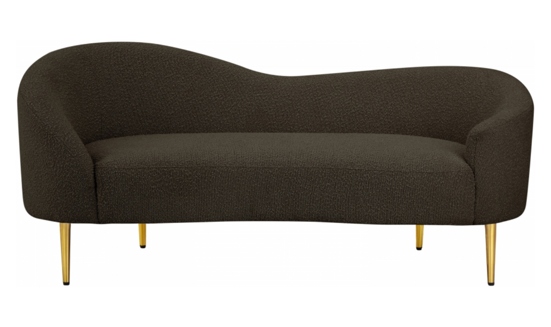 Meridian Furniture Ritz 2-Seater Boucle Fabric Upholstered Loveseat-Jennifer Furniture