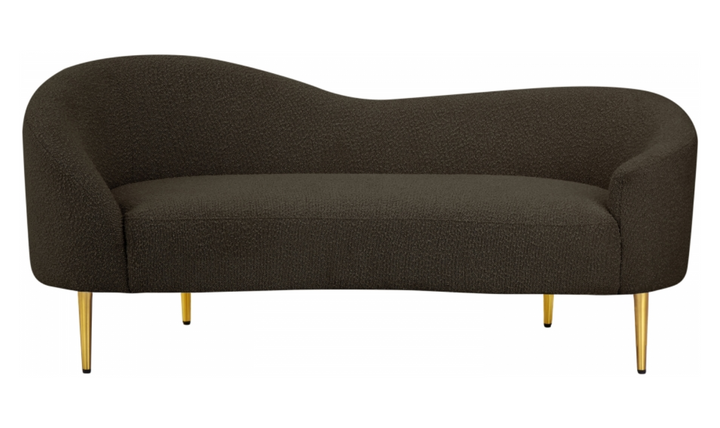 Meridian Furniture Ritz 2-Seater Boucle Fabric Upholstered Loveseat-Jennifer Furniture