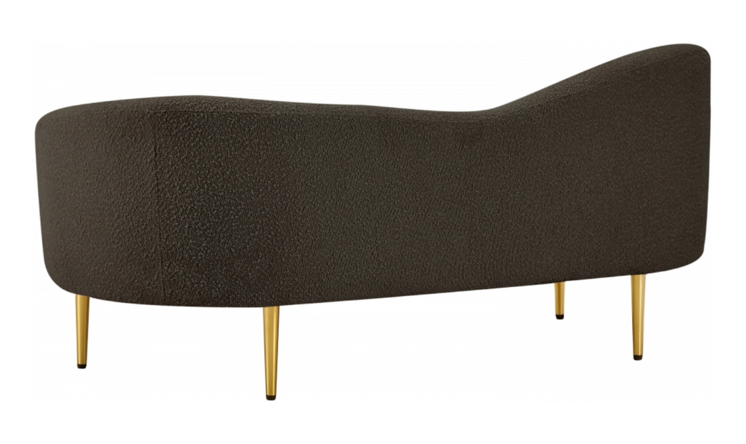Meridian Furniture Ritz 2-Seater Boucle Fabric Upholstered Loveseat-Jennifer Furniture