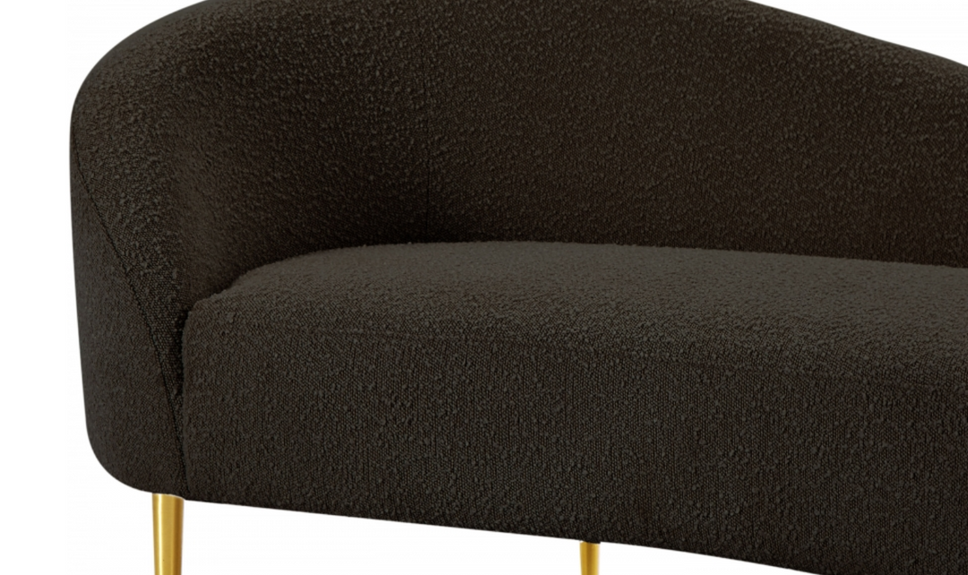 Meridian Furniture Ritz 2-Seater Boucle Fabric Upholstered Loveseat-Jennifer Furniture