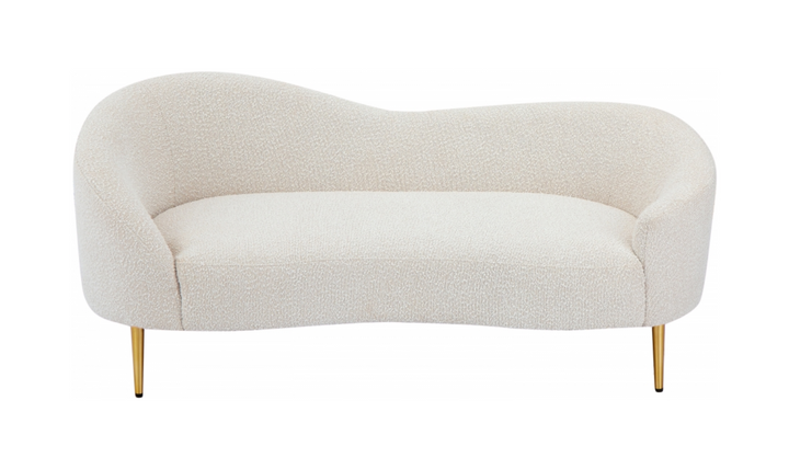 Meridian Furniture Ritz 2-Seater Boucle Fabric Upholstered Loveseat-Jennifer Furniture