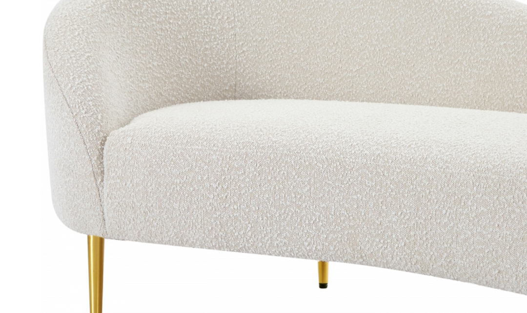 Meridian Furniture Ritz 2-Seater Boucle Fabric Upholstered Loveseat-Jennifer Furniture