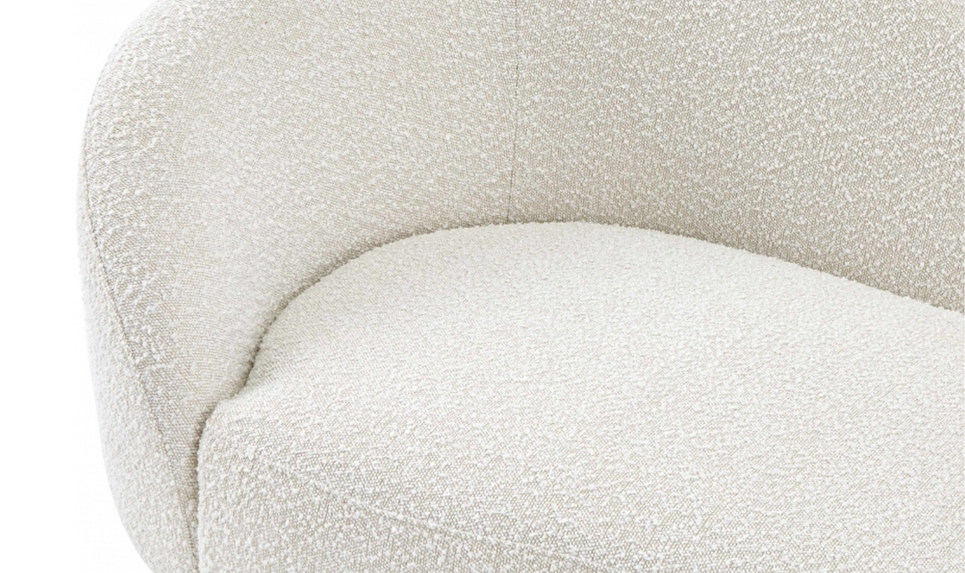 Meridian Furniture Ritz 2-Seater Boucle Fabric Upholstered Loveseat-Jennifer Furniture