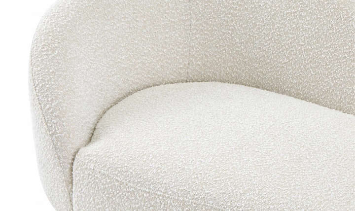 Meridian Furniture Ritz 2-Seater Boucle Fabric Upholstered Loveseat-Jennifer Furniture