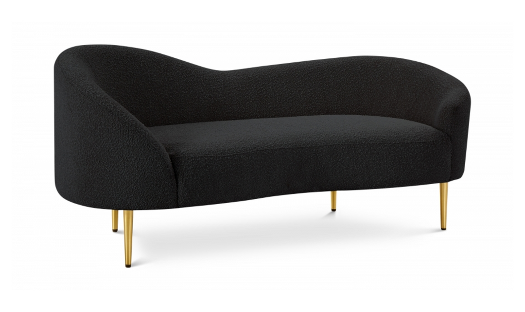 Meridian Furniture Ritz 2-Seater Boucle Fabric Upholstered Loveseat-Jennifer Furniture