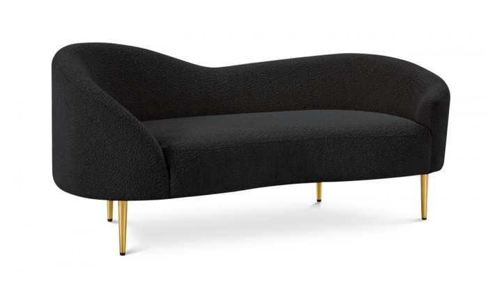 Meridian Furniture Ritz 2-Seater Boucle Fabric Upholstered Loveseat-Jennifer Furniture
