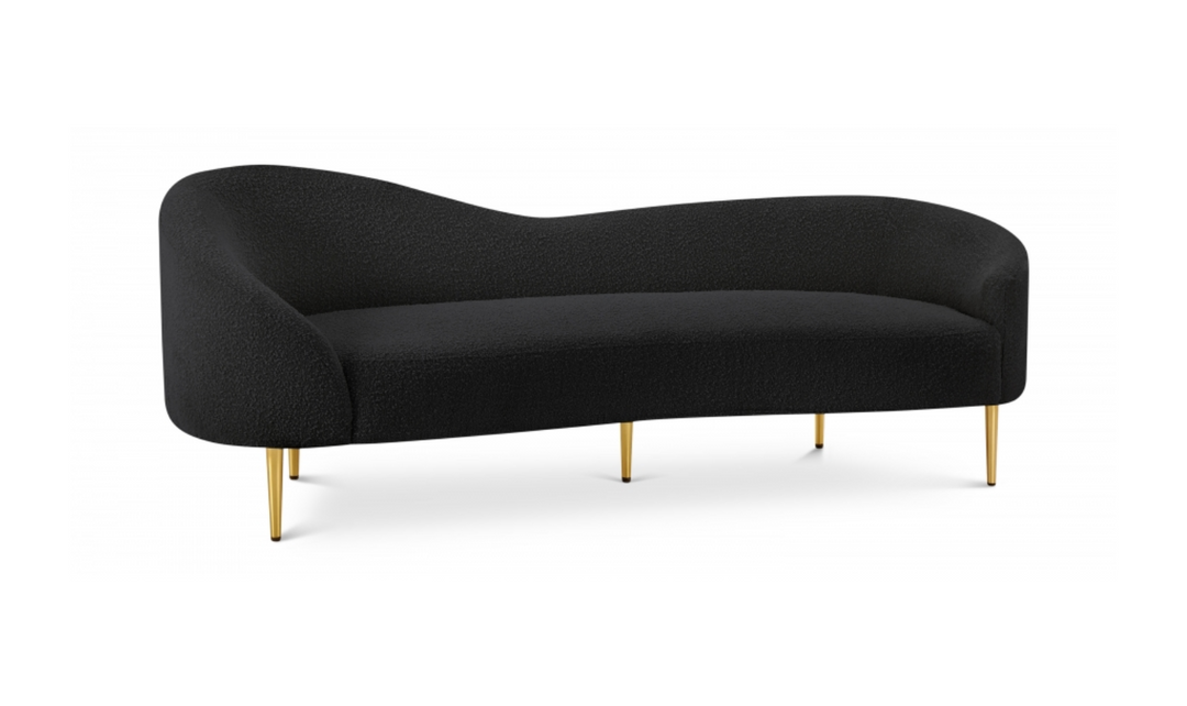 Meridian Furniture Ritz 3-Seater Boucle Fabric Upholstered Sofa-Jennifer Furniture