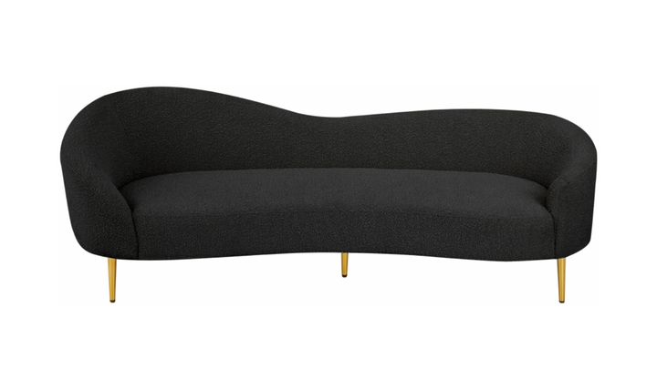 Meridian Furniture Ritz 3-Seater Boucle Fabric Upholstered Sofa-Jennifer Furniture