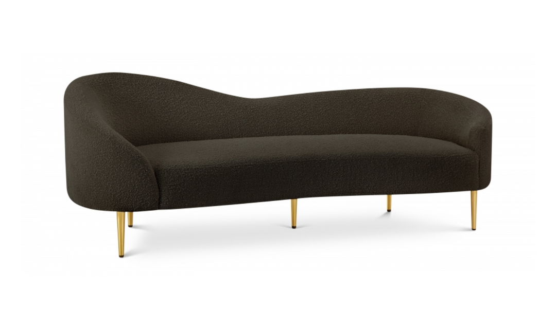 Meridian Furniture Ritz 3-Seater Boucle Fabric Sofa