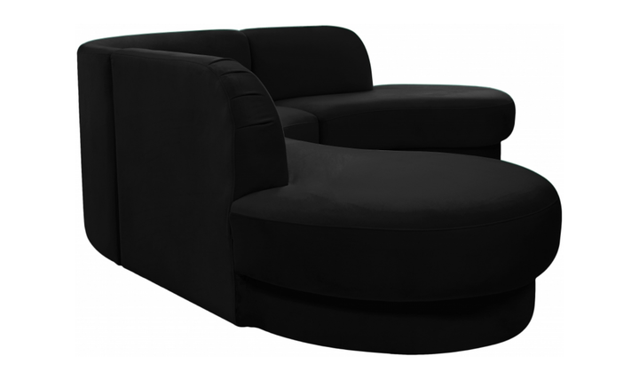 Meridian Furniture Rosa Velvet Upholstered 3pc.-Sectional Sofa