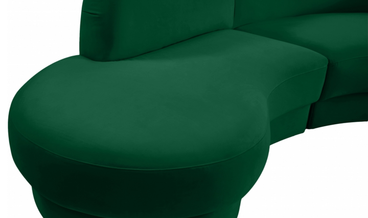 Meridian Furniture Rosa Velvet Upholstered 3pc.-Sectional Sofa-Jennifer Furniture