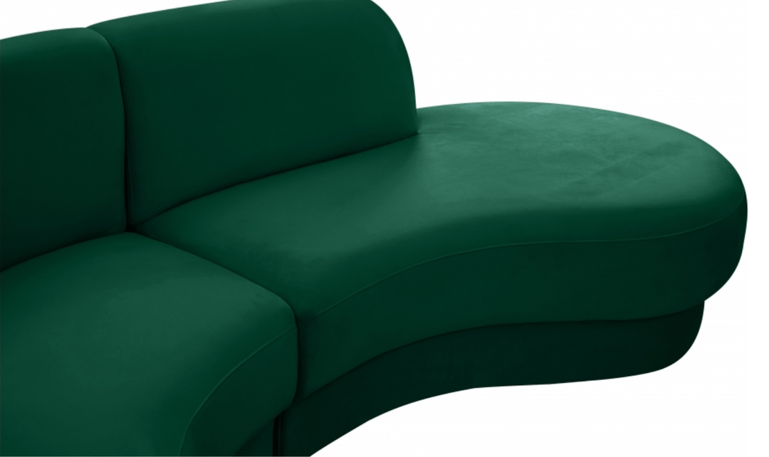 Meridian Furniture Rosa Velvet Upholstered 3pc.-Sectional Sofa-Jennifer Furniture