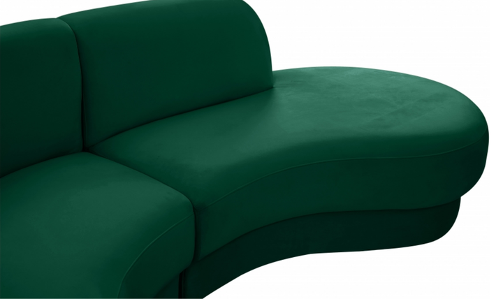 Meridian Furniture Rosa Velvet Upholstered 3pc.-Sectional Sofa-Jennifer Furniture