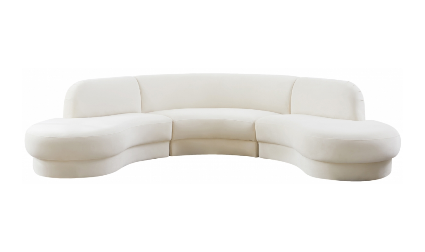 Meridian Furniture Rosa Velvet Upholstered 3pc.-Sectional Sofa-Jennifer Furniture