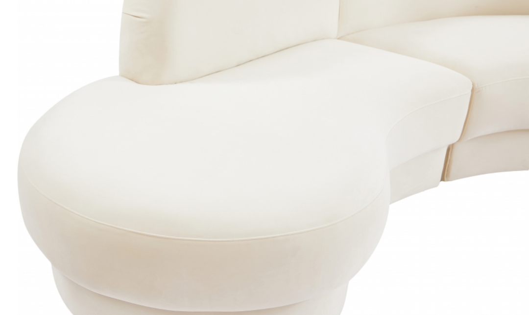 Meridian Furniture Rosa Velvet Upholstered 3pc.-Sectional Sofa-Jennifer Furniture