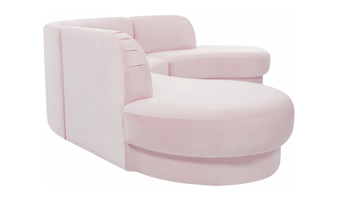 Meridian Furniture Rosa Velvet Upholstered 3pc.-Sectional Sofa