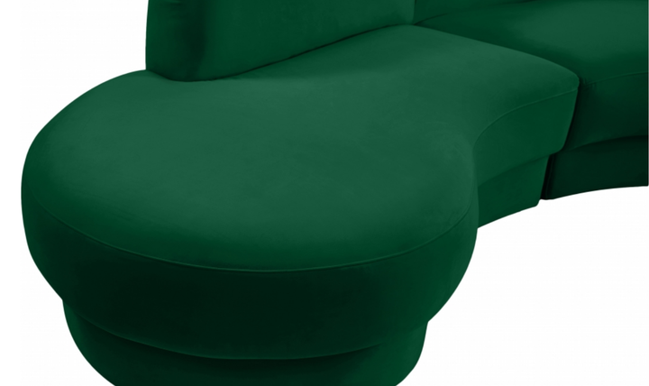 Meridian Furniture Rosa Velvet Upholstered 3pc.-Sectional Sofa